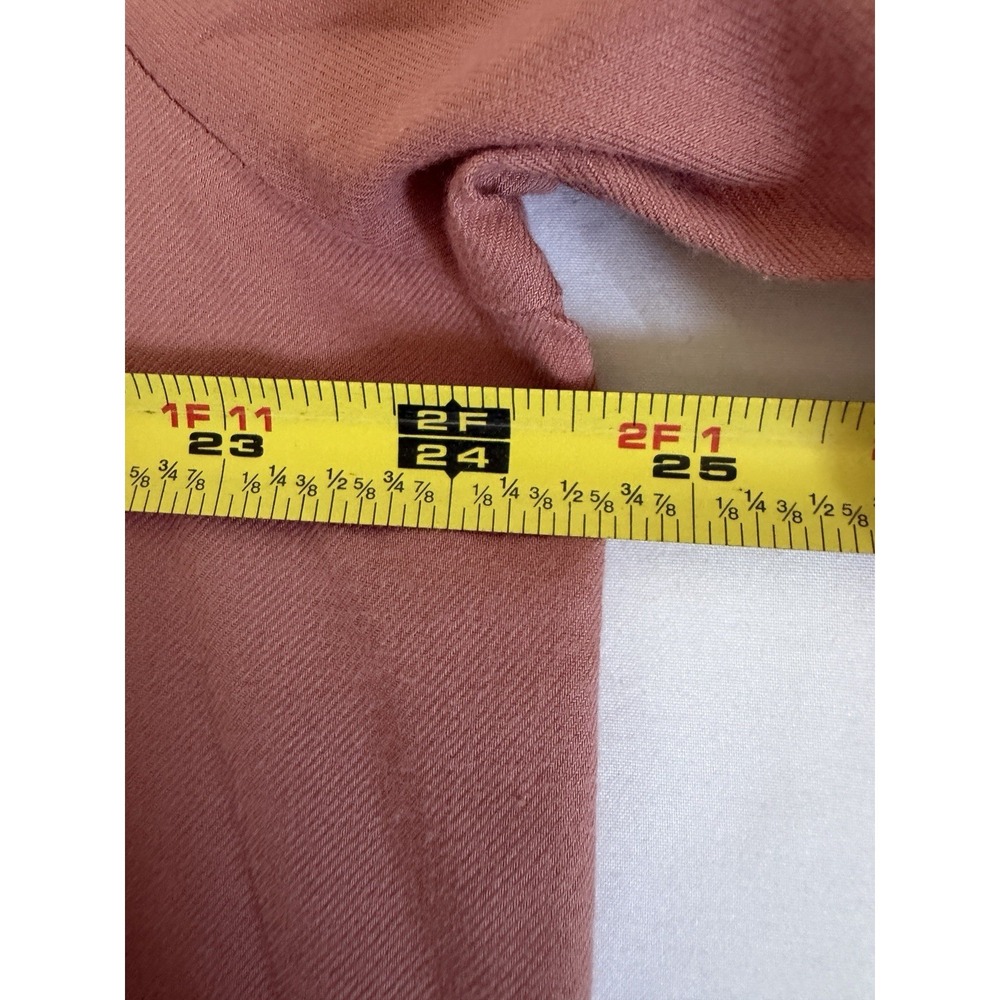 Old Navy Womens XL Dusty Rose Pink Henley Popover Blouse Long Sleeve Top - Picture 13 of 16